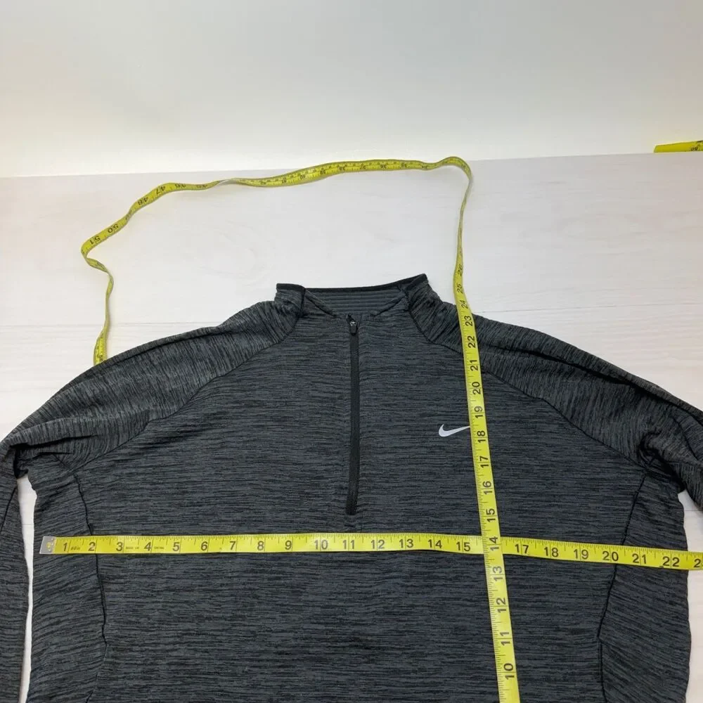 Women’s‎ Nike DriFit Fleece-Lined Quarter Zip Size XL Grey/Black Thumbholes